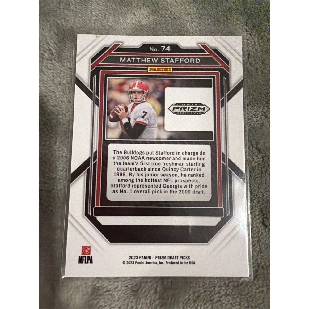 2023 Panini Prizm Draft Picks - Matthew Stafford #74